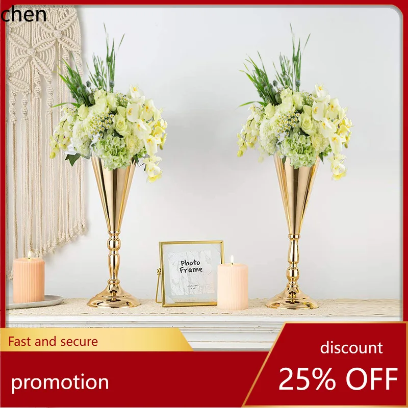 

H1cross-border exclusive iron plating home flower vessels wedding props candlesticks road leads banquet main table flower stands