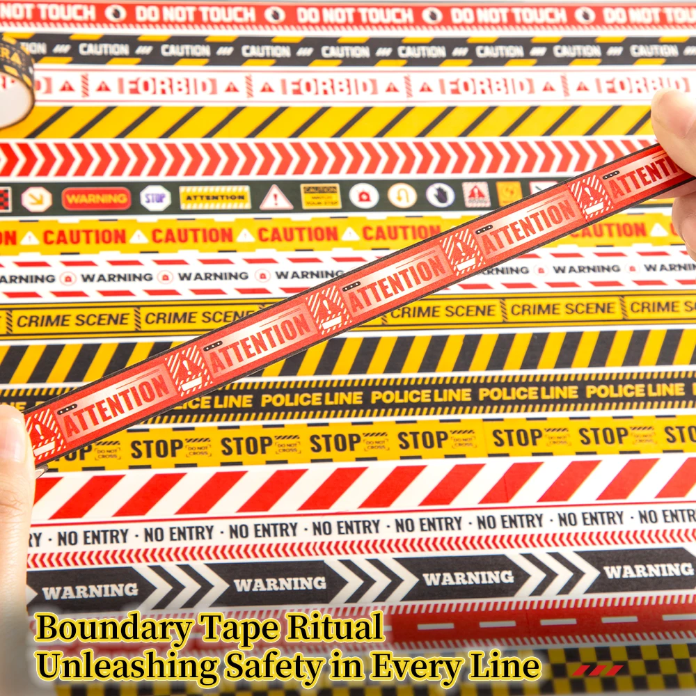 30 Rollen Vorsicht-Washi-Tape-Aufkleber, lebendige Farben, Planer-Zubehör, perfekt zum Markieren, Organisieren von DIY-Basteltagebüchern – Detail 6
