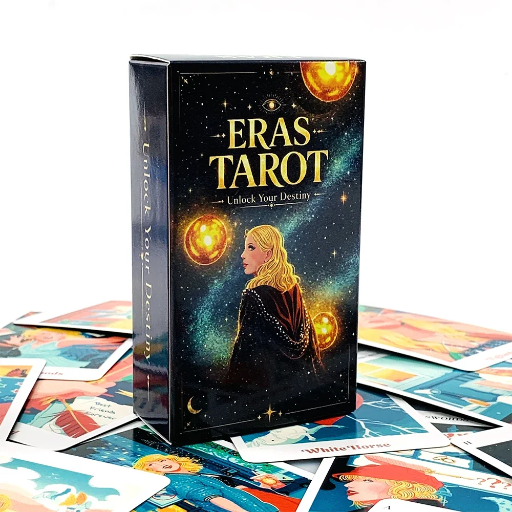 Jeu de cartes de tarot Eras, galaxie étoilée, cartes de tarot sur le thème cosmique, jeu de divination mystique, jeu de société, lecture du destin, méditation