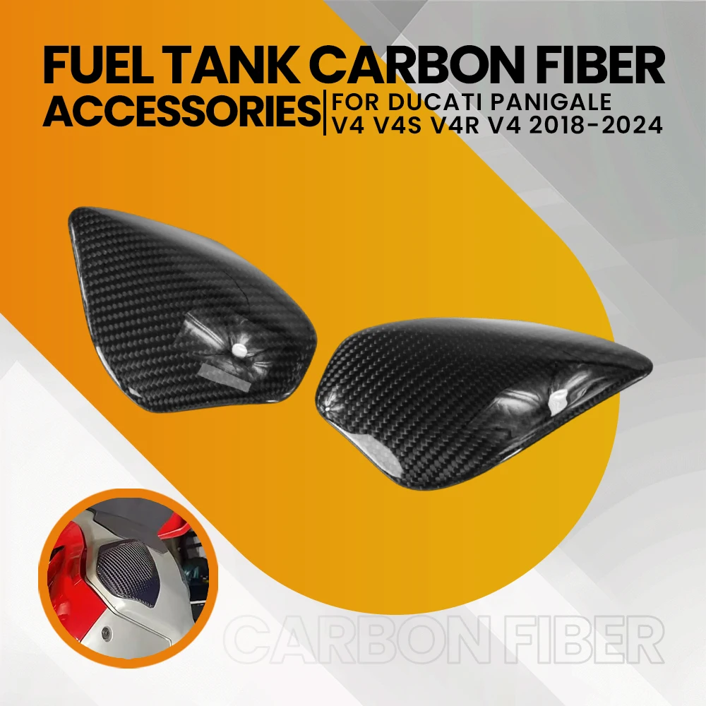 Motorcycle Accessories fuel tank carbon fiber protective cover suitable protector For DUCATI Panigale V4 V4S V4R V4 2018-2024