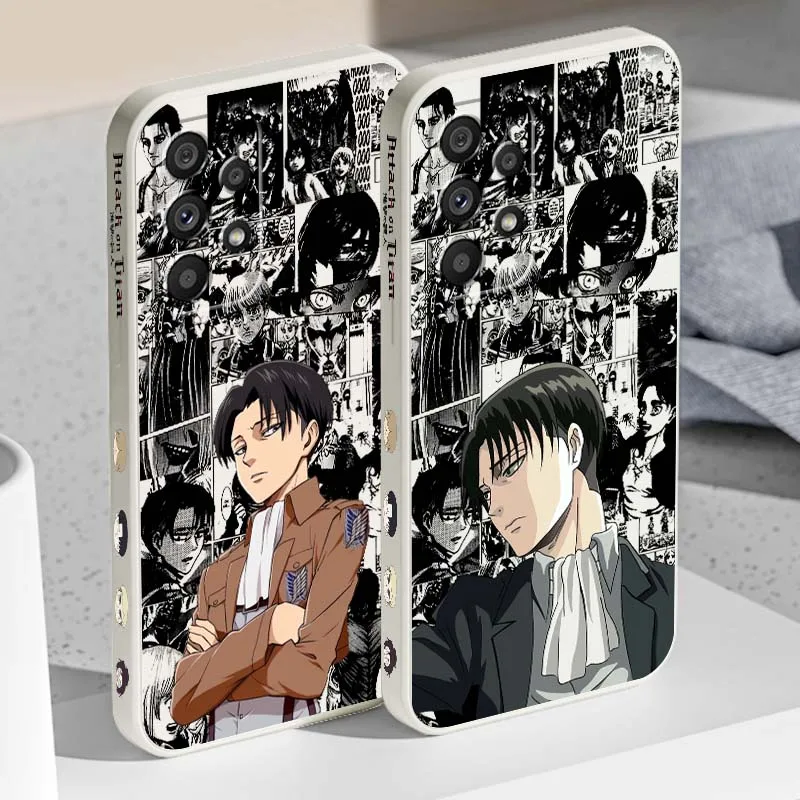 

Attack On Titan Anime Art For Samsung A71 A72 A73 A51 A52 A53 A54 A55 A21s A35 A34 A32 A03 5G Liquid Left Rope Phone Case
