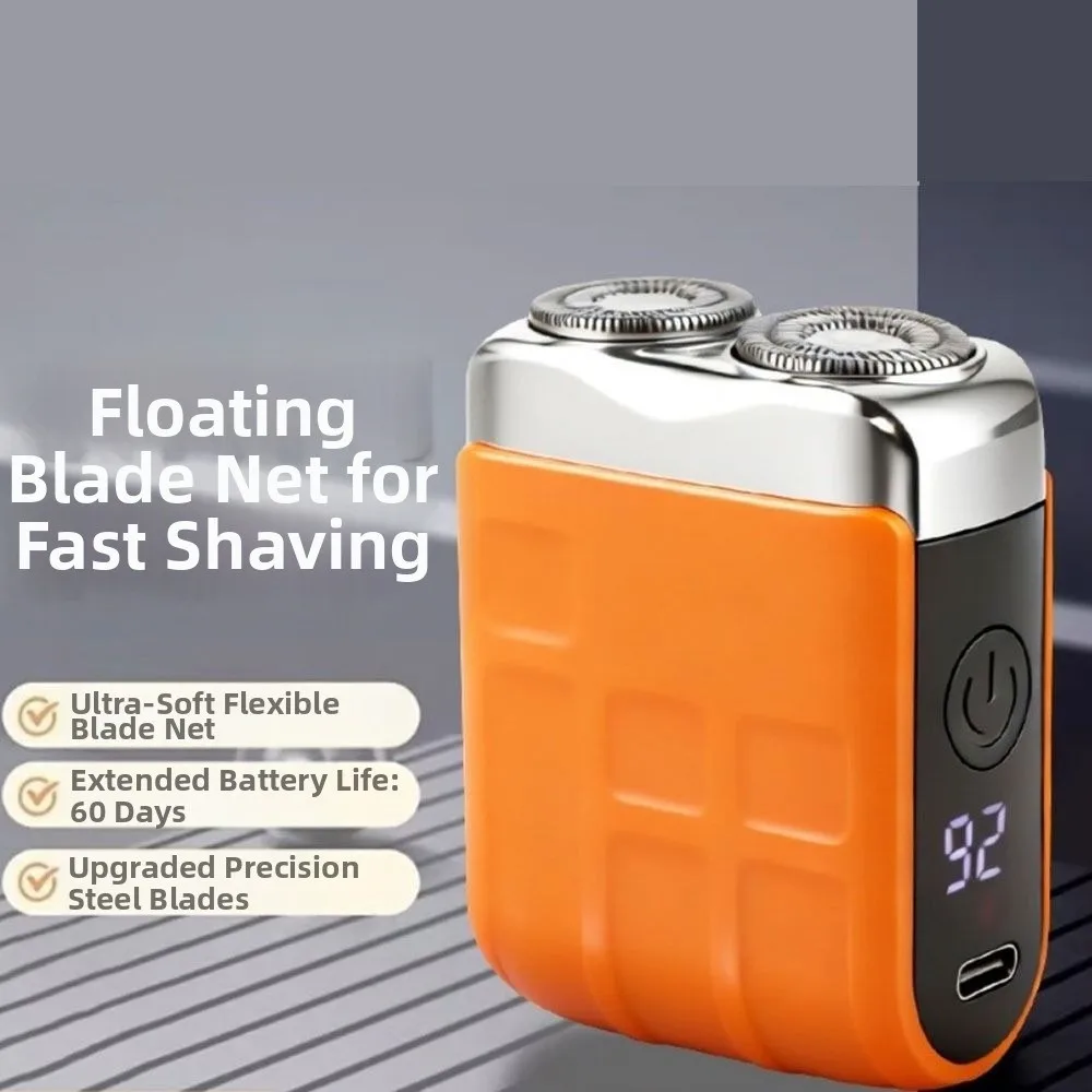 

Type-C Charging Mini Electric Shaver Digital Display Rotary System Smart Shaver Waterproof Design Efficient Shaving
