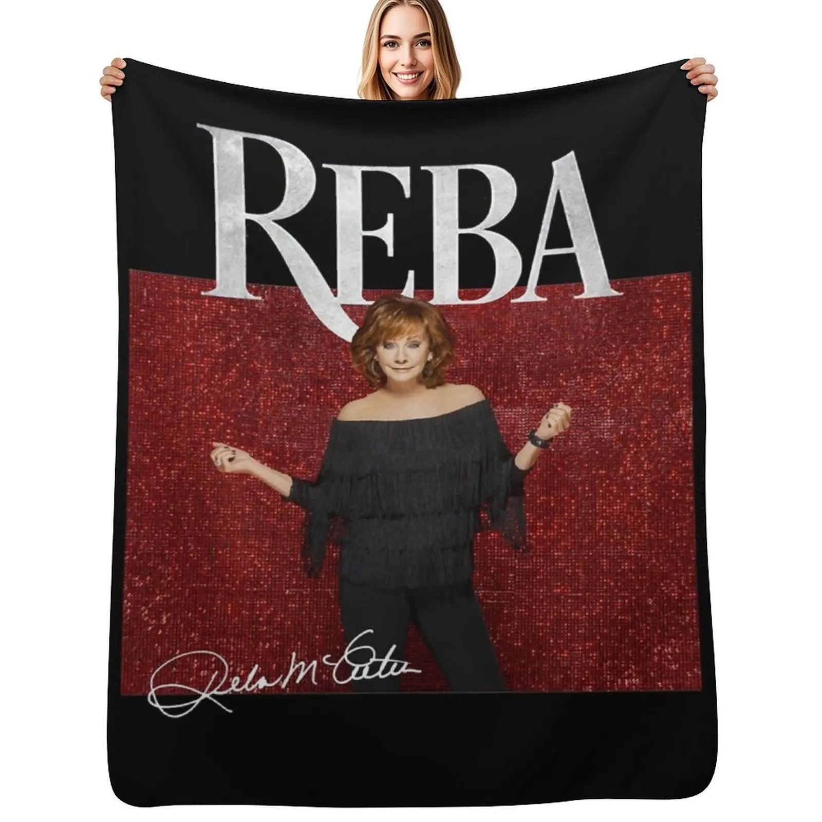 Reba Live in Concert 2022 with Signature Classic T-Shirt.png Throw Blanket manga Stuffeds halloween Soft Big Blankets