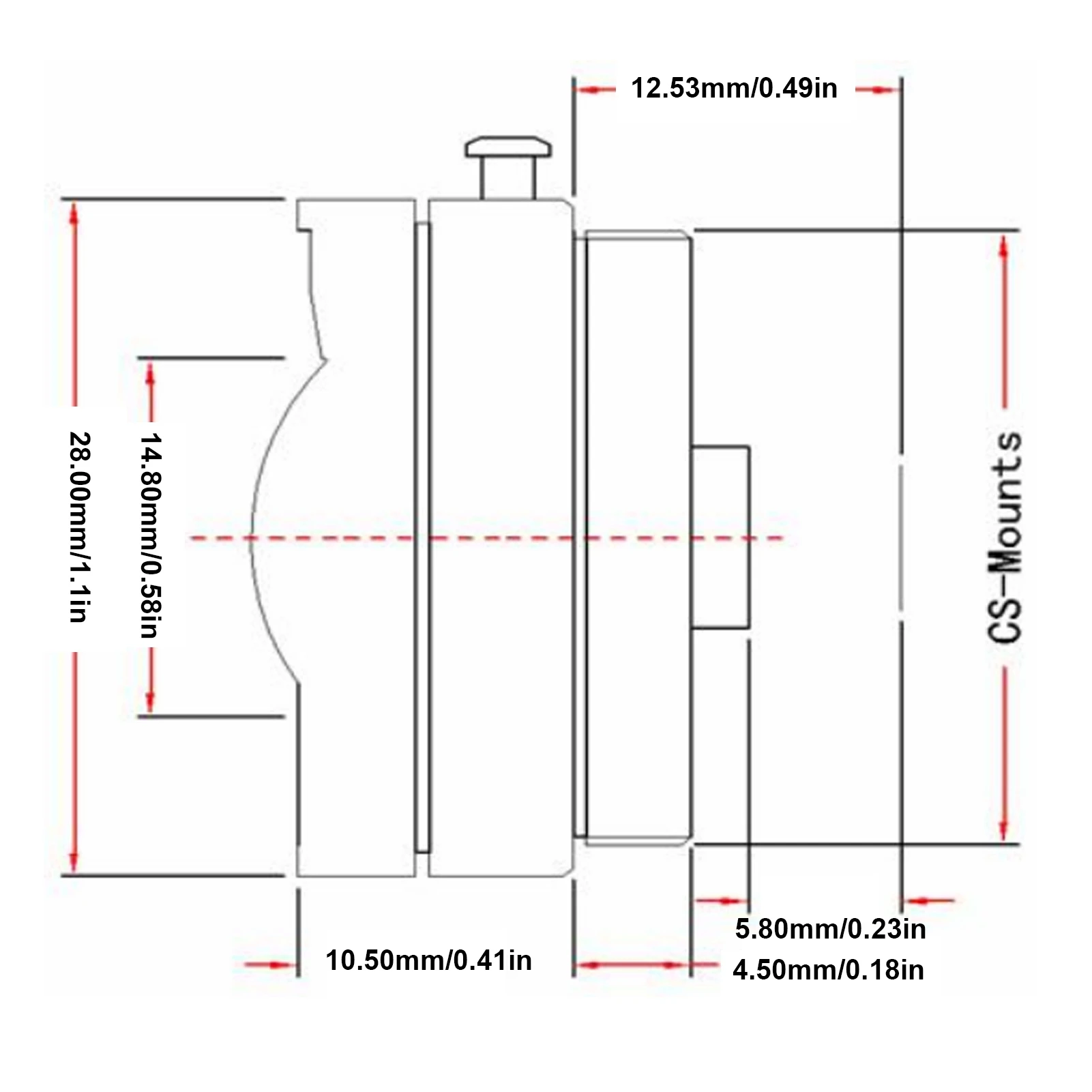 Lente de cámara IP 2,1mm 3MP lente de montaje CS lente de cámara CCTV gran angular aleación de aluminio para cámaras de seguridad del hogar lente de cámara de seguridad