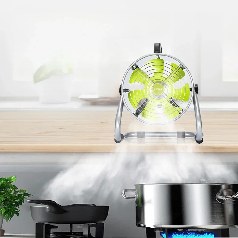 ไม่มีการติดตั้งพัดลมระบายอากาศในครัวเรือนพัดลมปล่อยไอเสียแบบพกพาได้แบบพกพาขนาดเล็กง่ายบาร์บีคิวในครัว