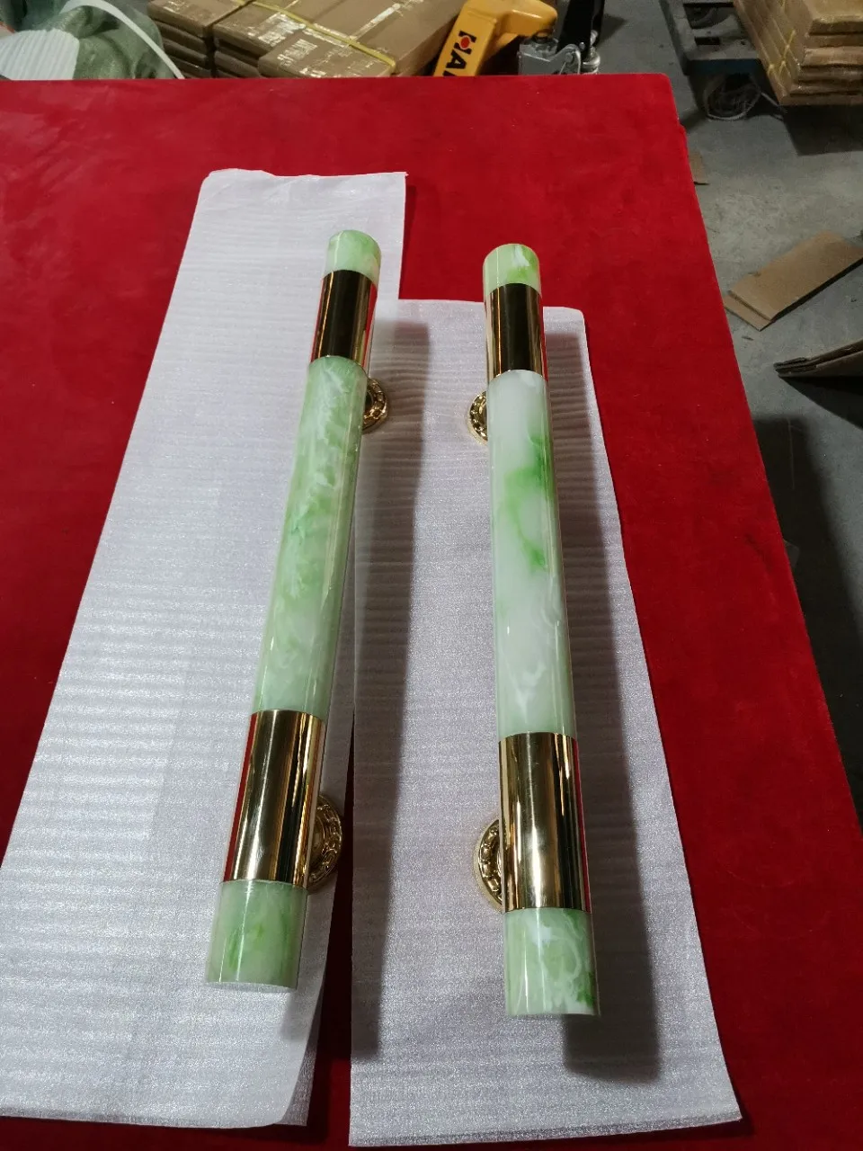 Jade Griff Glastür Griff Türgriff Kupfer Tür Kupfer