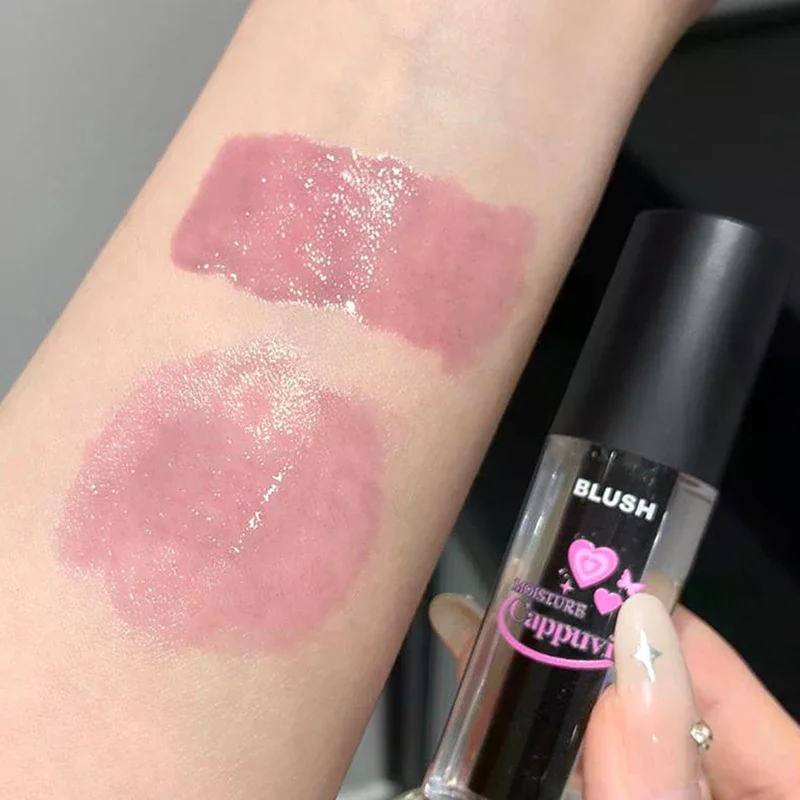 Cappuvini Zwarte Vloeibare Kleurveranderende Blush Lip Eye Cheek Tint Crystal Hydraterende Blusher Transparante Veranderende Gel Rouge Crème