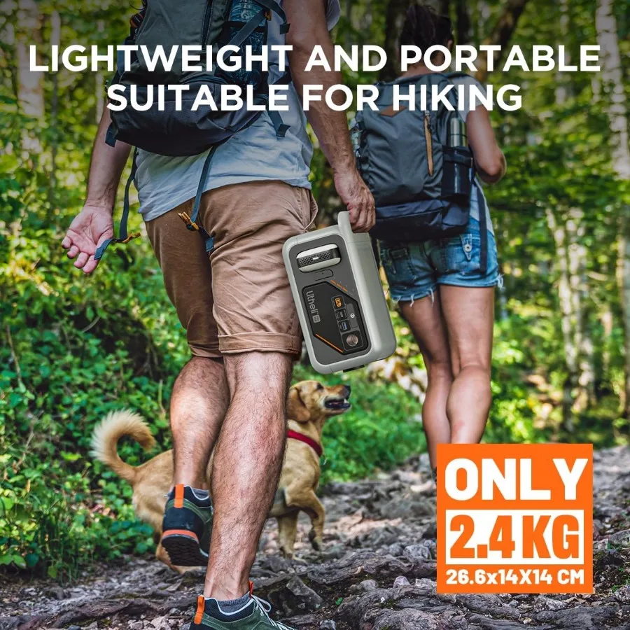 محطة طاقة محمولة 218 واط مع مخرج تيار متردد 200 وات للتخييم في الهواء الطلق والنسخ الاحتياطي في حالات الطوارئ RV Van المعيشة والصيد والاستخدام المنزلي بالطاقة الشمسية #4