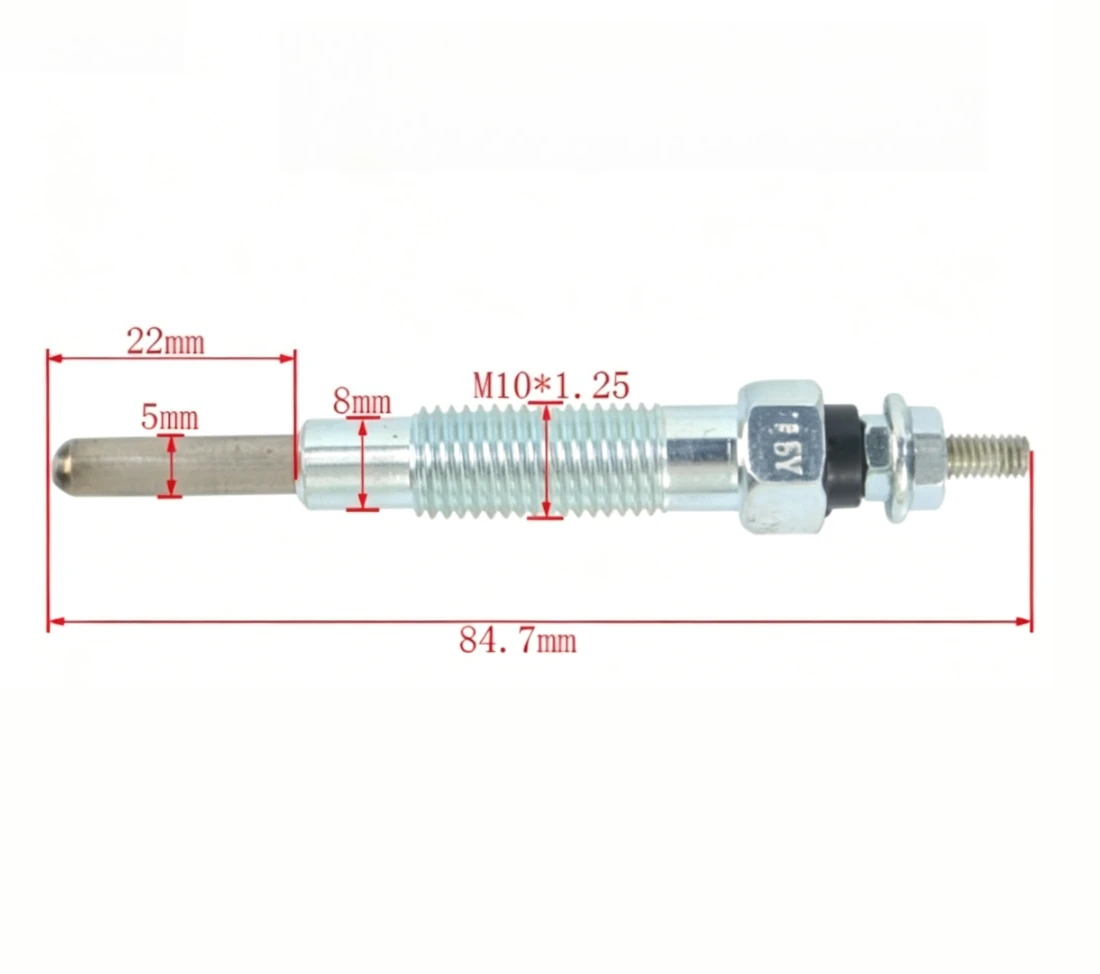 32A66-03100 Diesel Glow Plug Cold Start Heater Replacement Spare Part for Mitsubishi S4S S4Q2 Forklift Diesel Engine