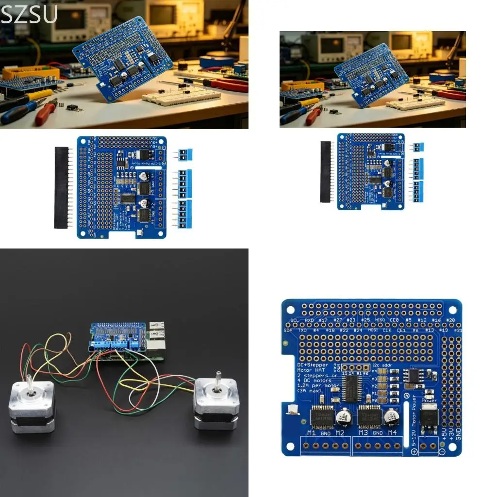 SZSU Development Computer Compatible Board Controls Multiple Motors Using I2C Data Transfer