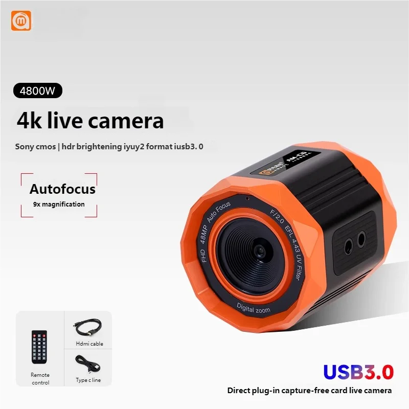 AMAOE AM-C6 4K Ultra HD Live Broadcast Camera Zoom USB 3.0 Recording Video YUY2 Live Streaming for Mobile Phone PCB Repair Tools