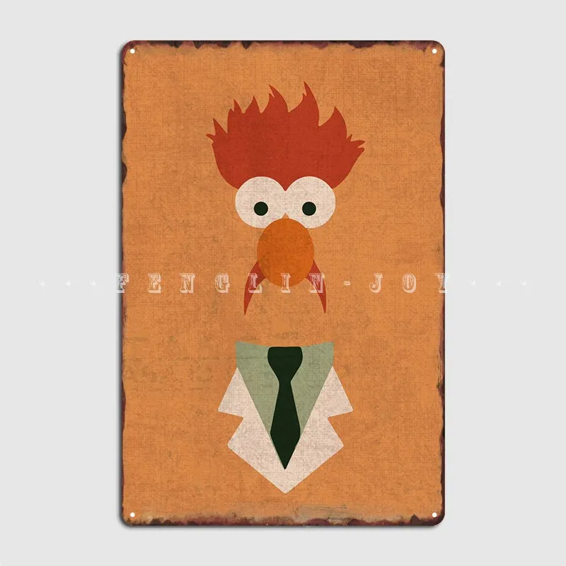 Beaker Muppet Portrait Metal Sign Plaques Cinema Kitchen Design Mural Tin Sign Poster