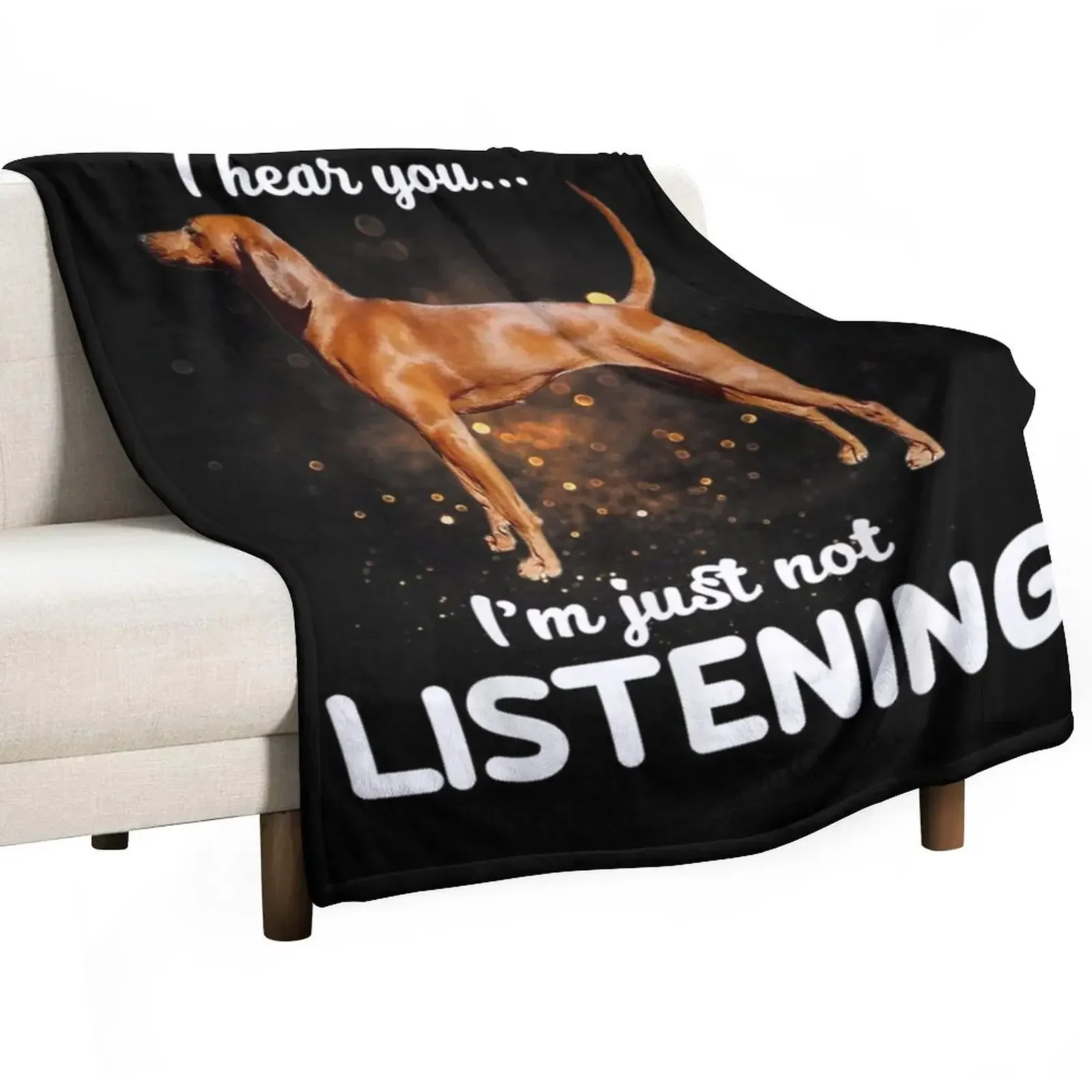 Funny Redbone Coonhound Throw Blanket valentine gift ideas Bed covers warm for winter Blankets