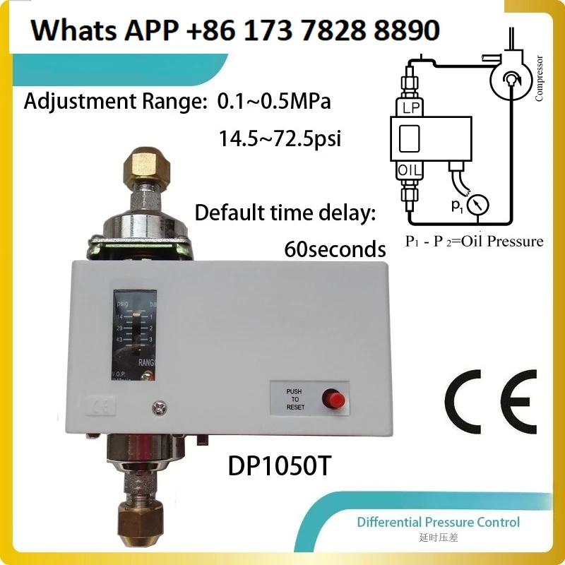 

1~ 5Bar delay pressure switch allows short-term operation when the pressure difference is not established for compressor