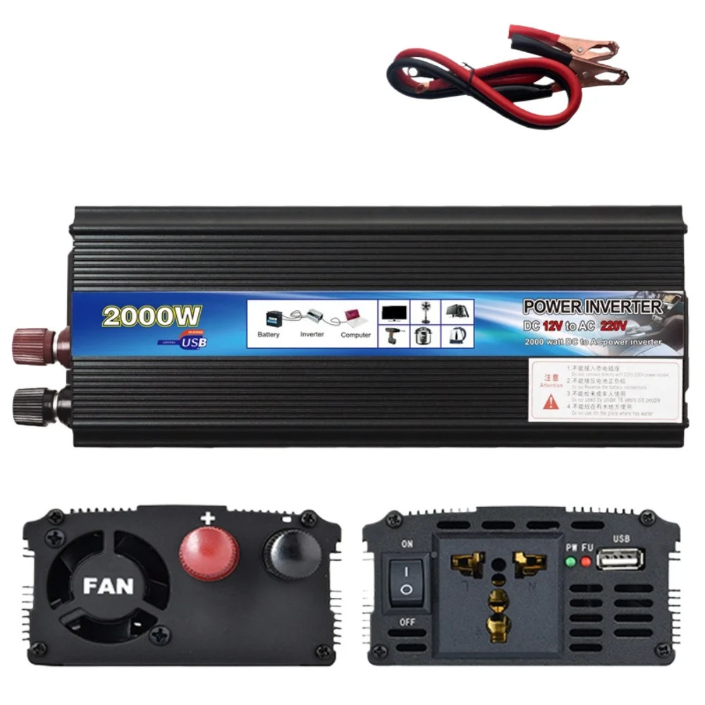 

1000W2000W3000W12V/24V to 220V Home Car Outdoor Correction Wave Inverter Inverter TY-XYY-0029