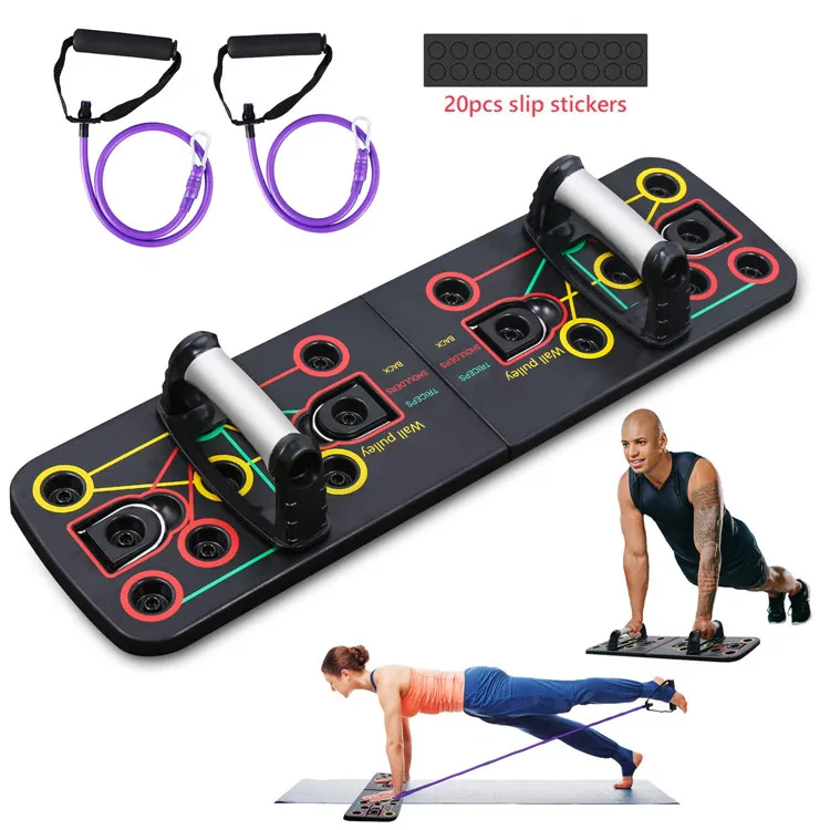 Fitness Workout Gym Equipment Foldable Push-up Sujetador Bar Push Up Body Building Rack Board Train Gym Gymnastics Bar For Home