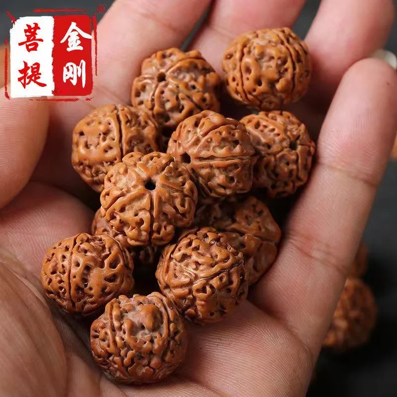 Factory Wholesale Five Faces Jingang Pipal Tree Seed Nepal Corpulent Bodhi Seeds Buddha Beads Bracelet Crafts Bracelet Rosary