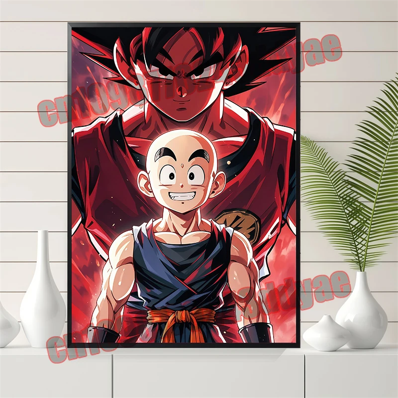 Póster de Dragon Ball de Anime, pintura de Vegeta Wukong, lienzo impreso, decoración artística de pared de habitación, imágenes, Mural, decoración para sala de estar