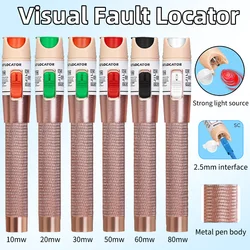 COMPTYCO Visual Fault Locator 10/20/30/50/60/80MW SC/FC/ST 2.5mm Interface FTTH Pen Type Optical Fiber Cable Tester Tool