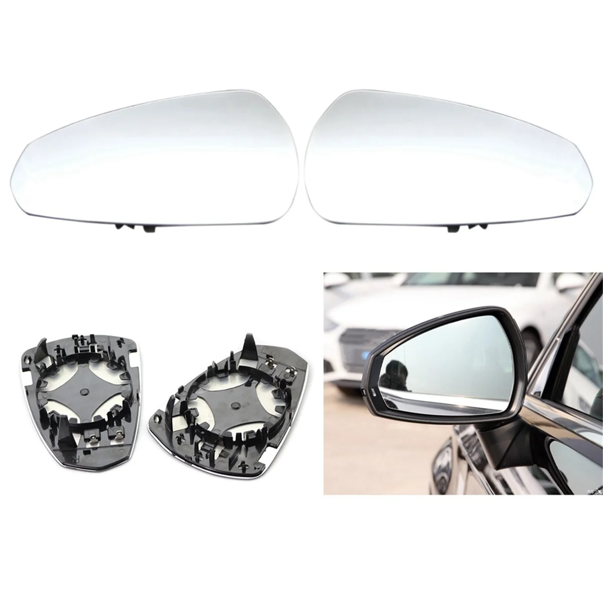 

Reversing Mirror Lenses Side View Mirror Reflector Lenses Car for Audi A3 S3 2014-2020 8V0857535D