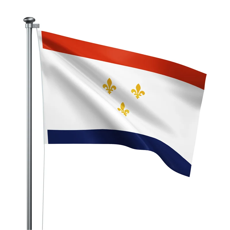 Gaslight Gatekeep Girlboss 5' x 3' New Orleans Louisiana Flag Banner Polyester with Brass Grommets 150cm x 90cm
