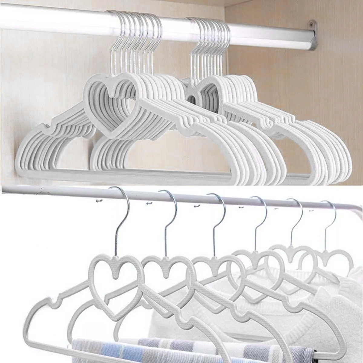 

10Pcs Pink Clothes Hangers Versatile No Edges Antirust Hooks Home Use Coat Hanger Clothes Hanger Shape Hangers