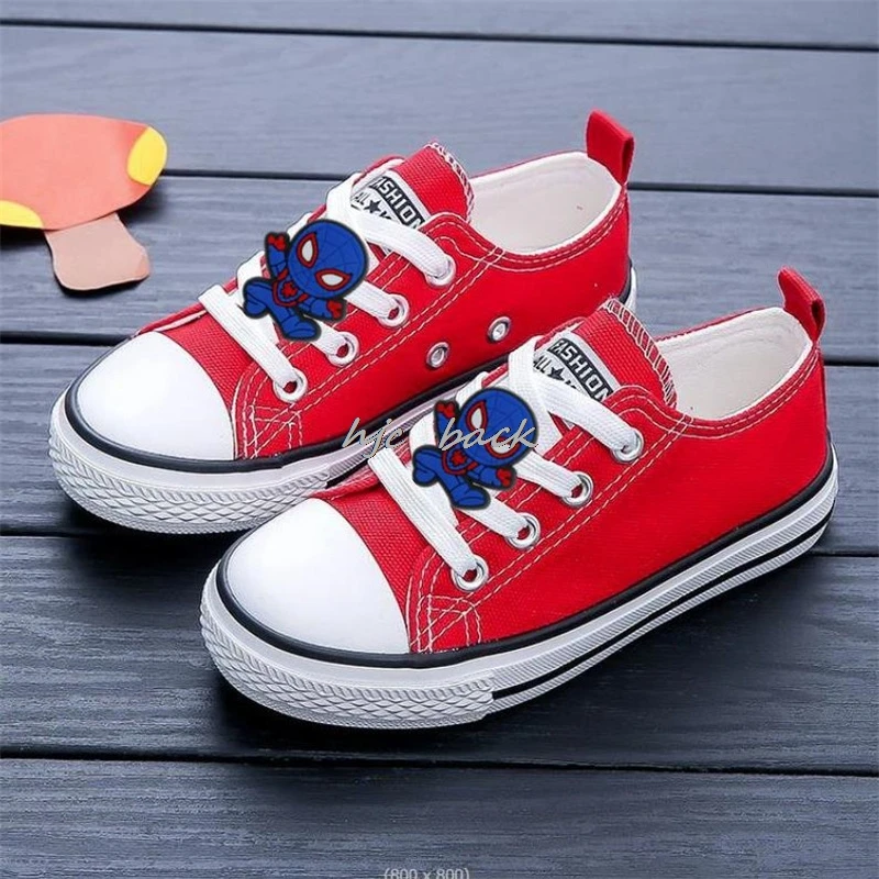 Children Sport Canvas Shoes Mickey Minnie Lace-up Girls Flat Boys Casual Shoes Kids Non-slip Comfort Sneakers Toddlers Tennis