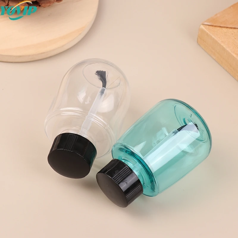 1Pcs 30ml Plastic Nail Polish Bottles Empty Cosmetic Containers Clear Liquid Sample Bottle With Brush