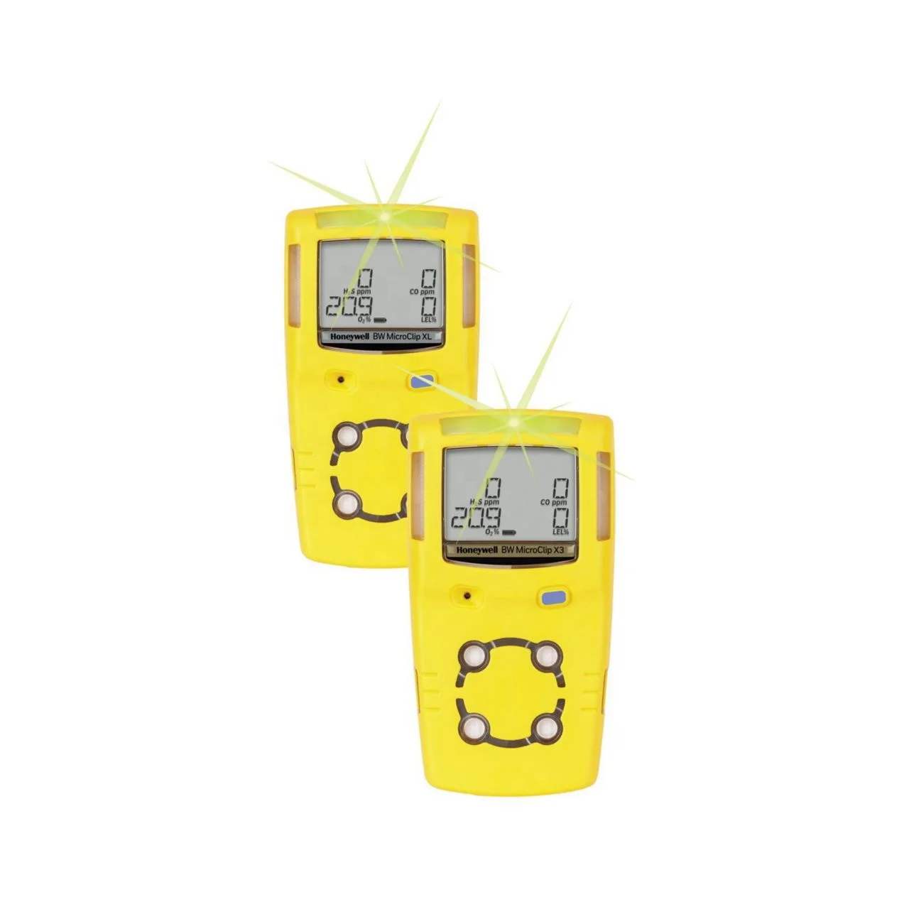 

BW Micro Clip XL Multi Gas Detector Gas Leak Detector MCXL-XW00-Y-CN Electronic LEL O2 Yellow Gas Leak Detector