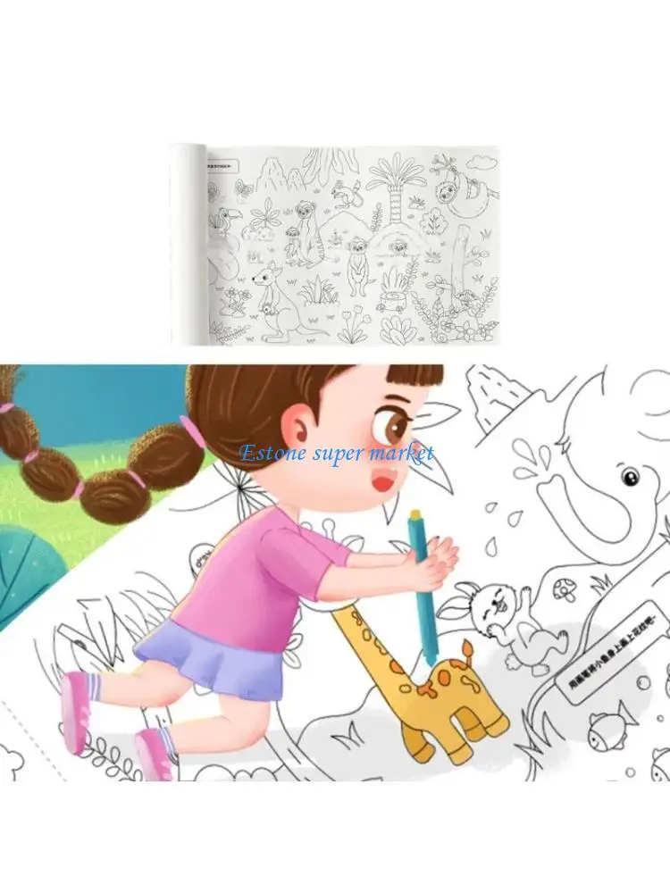 090b Grand papier coloriage Rouleau graffiti