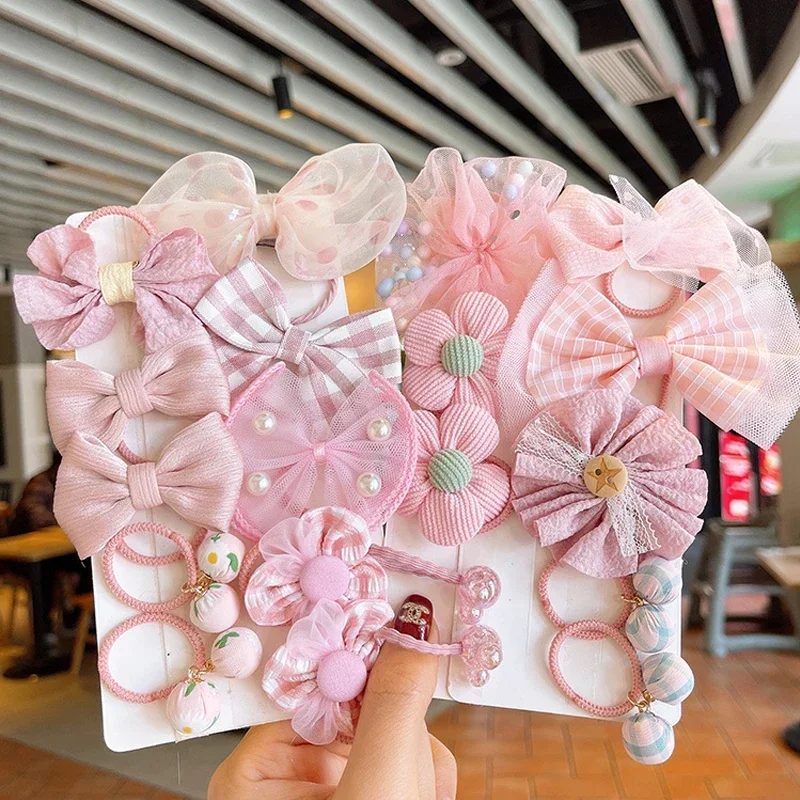 

10pcs Colorful Flower Hair Accessories Elastic Hair Rubber Bands Children Girls Sweet Bowknot Hair Tie Scrunchies Headrope Cute