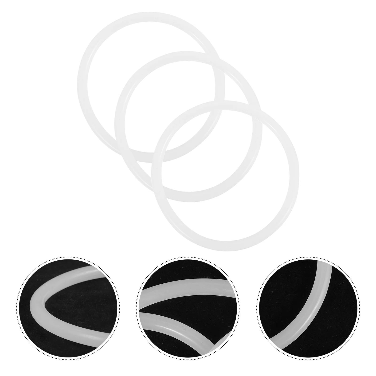 

3 Pcs Crystal Bowl Gasket Music Rubber Ring 3pcs Mat Band Sound O- for Singing Rings Instruments Musical