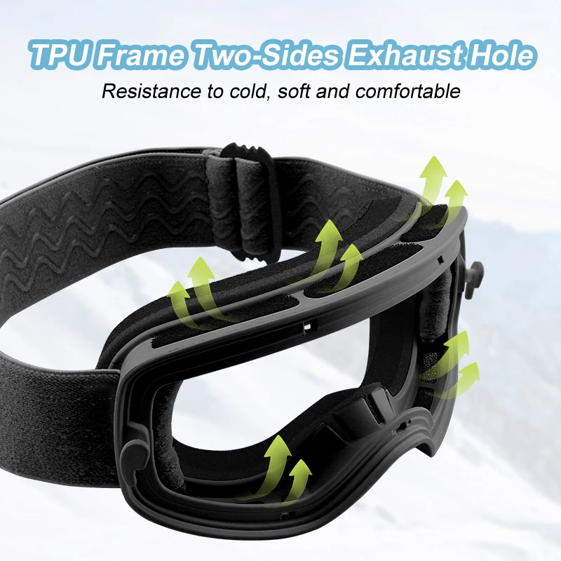 PHMAX-Gafas de esquí para niños, equipo de moto de nieve, gafas antivaho, gafas de snowboard, Invierno