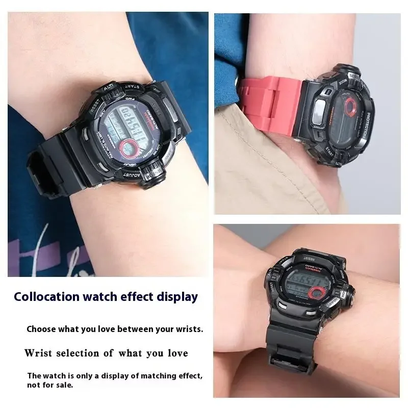 ل كاسيو G-SHOCK سيليكون حزام الساعات G9200 G9100 GW9200 GW9101 GW9102 GW9110 GW9125 حزام ساعة اليد ملحق الرجال سوار مع أداة