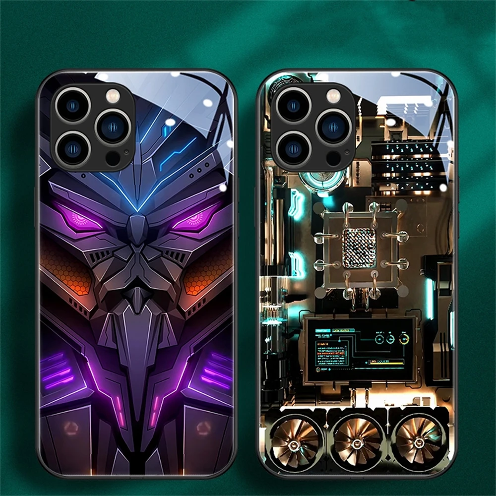 For OPPO Reno 3 4 Se 5 6 7 8 9 Pro Plus Find X5 Pro 2023 Hot Anime LED Light Up Phone Case Shining Back Cover