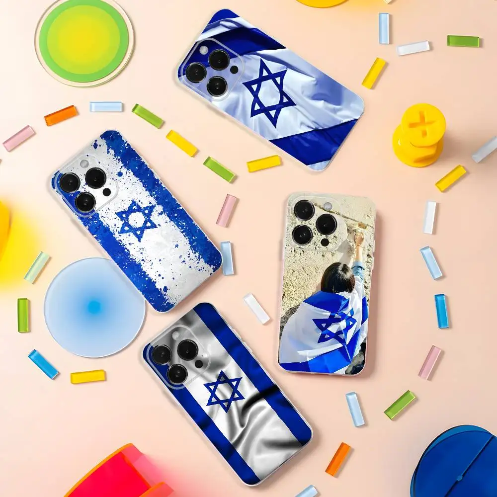 

Star of David I-Israel Flag Phone Case For iPhone 17,16,15,14,13,12,11,Pro,XS,Max,XR,Plus Transport Shockproof Soft Cover