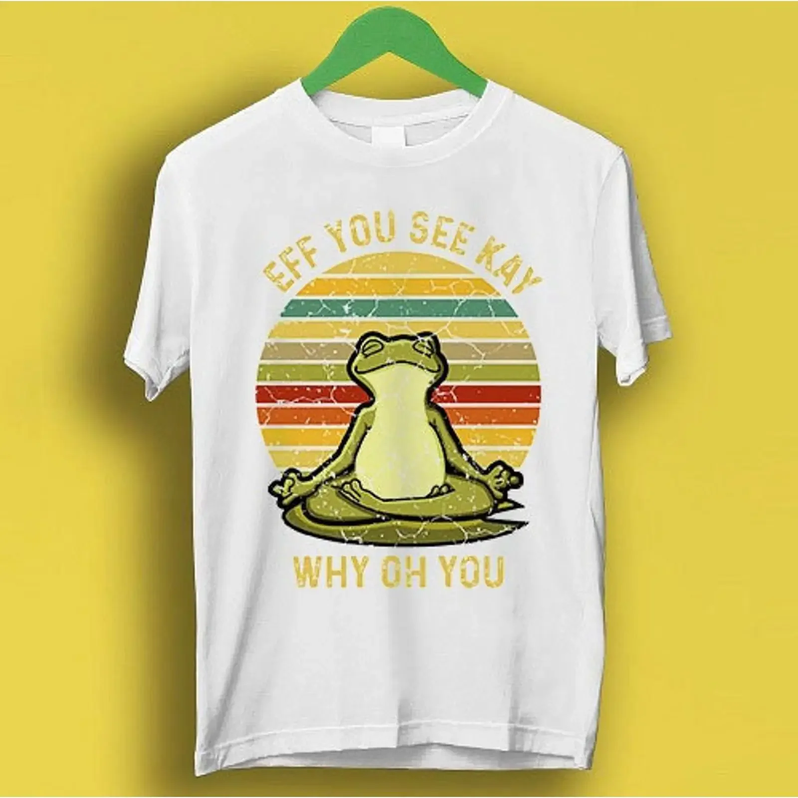 Eff You See Kay Why Oh Funny Cute Frog Meme Gamer Cult Movie Music T Shirt P4104 vintage Washed Versatile designer clothes