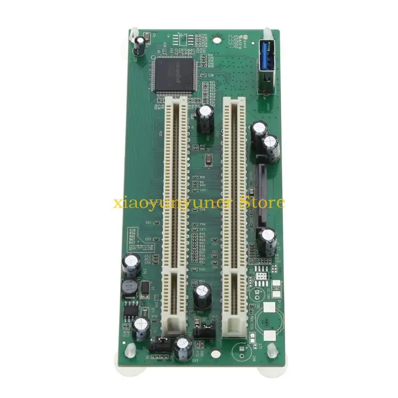P9JB PCI-Express to Dual PCI Risers Card High Efficiency PCIE x1 to x16 Adapter Converter USB3.0 Cable for PC Accessories