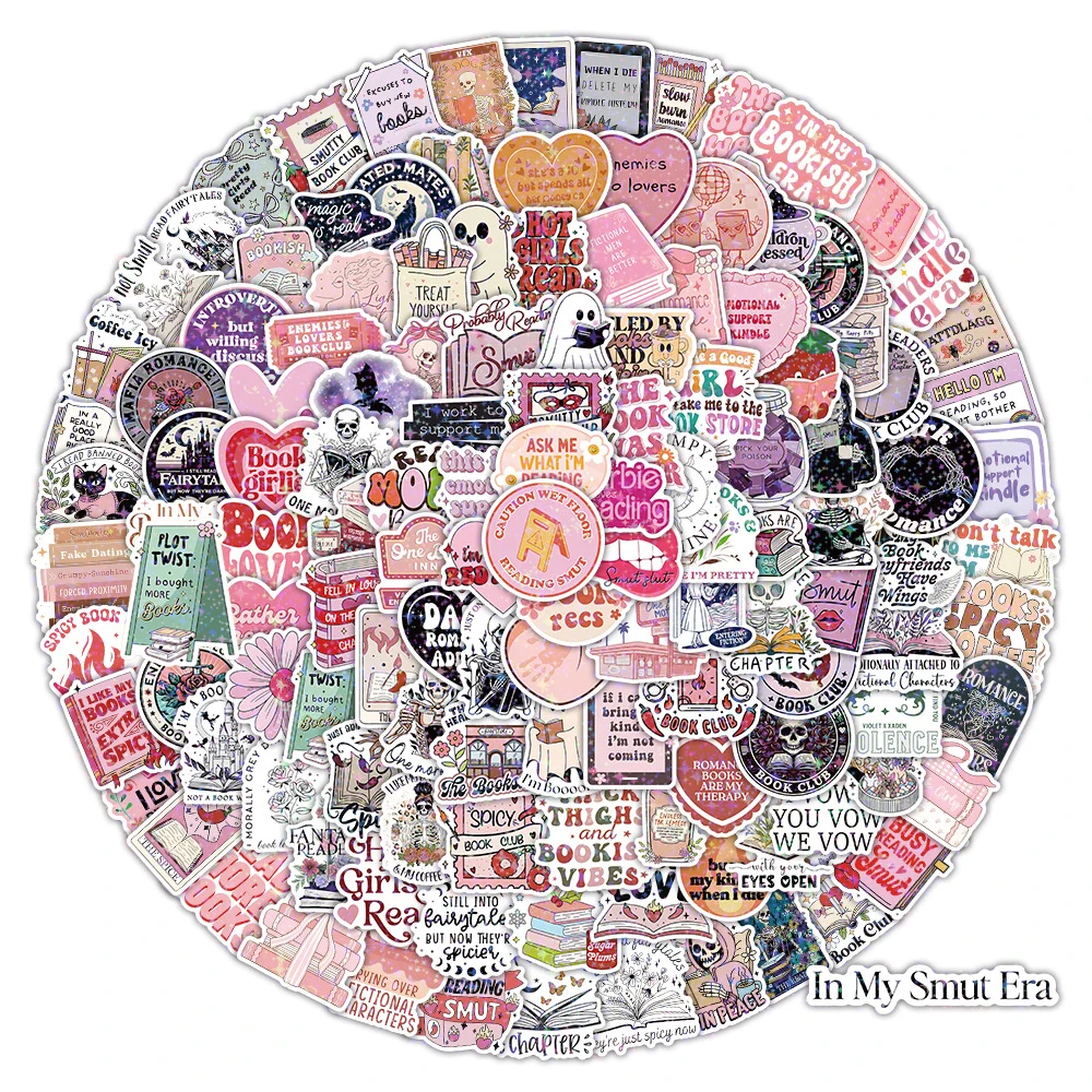 10/30/50/100/200 stücke Nette Rosa Romantische Lesen Aufkleber Lustige Kreative Cartoon Aufkleber Dekoration Laptop Telefon sammelalbum Aufkleber