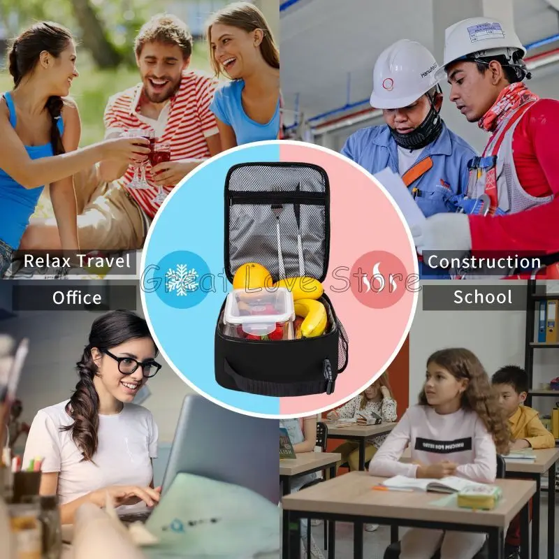 North Sails Print Insulated Lunch Bag Reusable Leakproof Portable Oxford Thermal Cooler Lunch Bento Box for Outdoor Work Travel