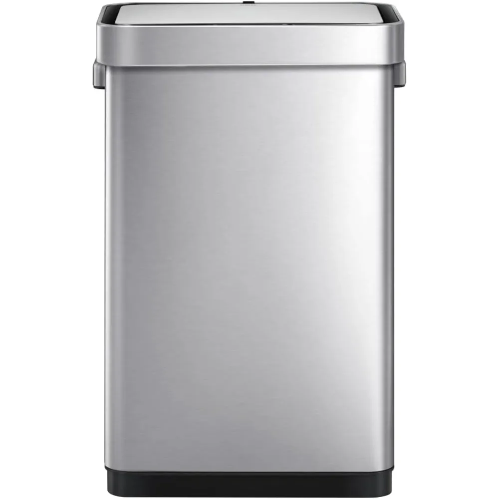 

Deluxe Mirage-T 50 Liter / 13.2 Gallon Touchless Rectangular Motion Sensor Trash Can, Matte Stainless Steel Finish