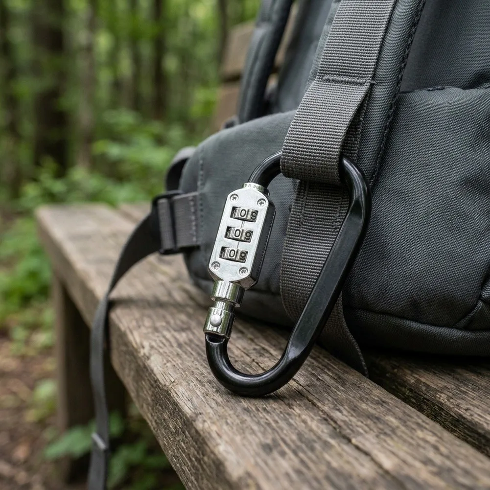 Hiking Combination for Lock Combination Lock For Backpack Padlock Bike Basket Hook Compact Portable Size Aluminum Alloy