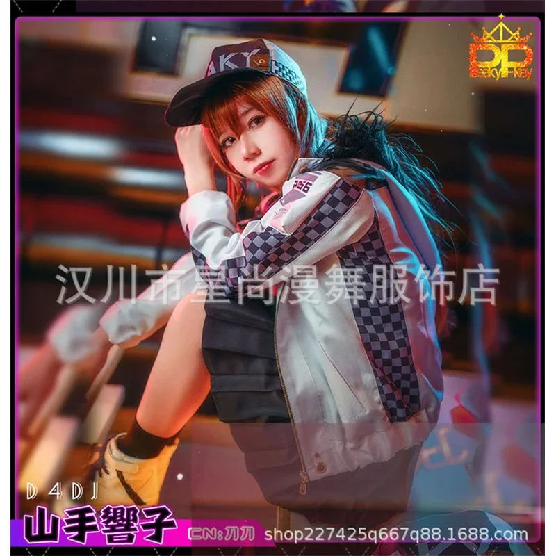 D4DJ Peaky P-key Esora Shimizu أزياء تنكرية ياماتي كيوكو فساتين موحدة لعيد الميلاد والهالوين؛ 3، v'6.f؛ 9،