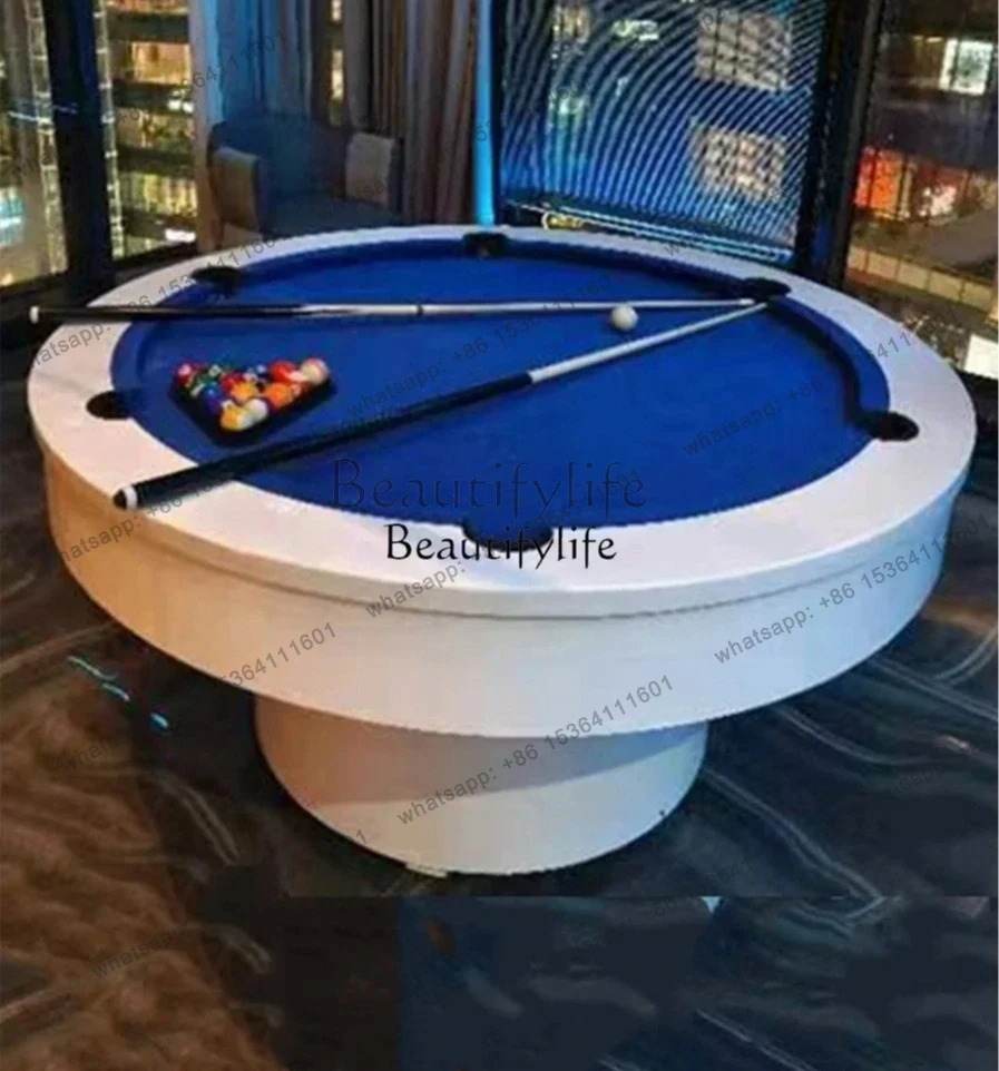Round Pool Table Home Company Bar KTV Two-in-One Leisure and Entertainment Practice Commercial Use