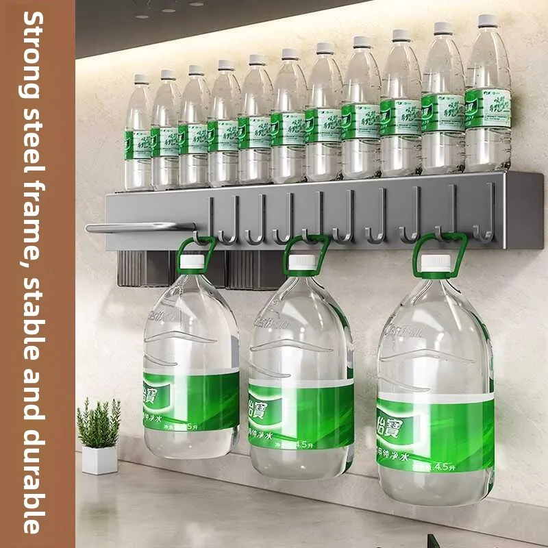 

Quali Кухонный настенный органайзер для хранения вещей без сверления Многофункциональные ножи Органайзер для чопстатов из углеродистой стали для хранения эльф