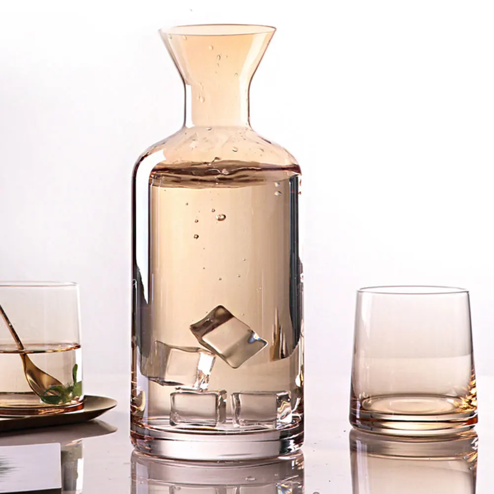 

1 set Heat Resistant Glass Cold Water Kettle Large Capacity Fridge Jug Compact Drink Dispenser Ice Home Use for Juice