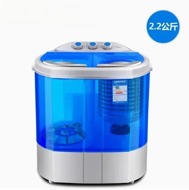 Новая полуавтоматическая мини-стиральная машина с двойным цилиндром для домашнего использования, особенно для младенцев и детей.