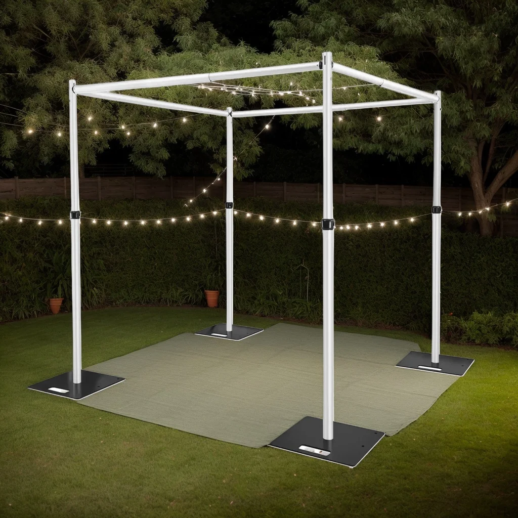 

Rust-Resistant Aluminum Wedding Arch Kit - Ceremony Backdrop Frame, Outdoor Garden Wedding Canopy, Anniversary Photo Booth Decor