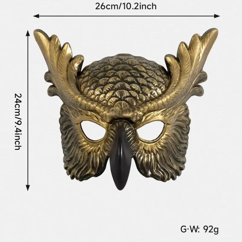 [New] Halloween Owl Mask Carnival Props Owl Mask Festival Cosplay Photo Props Atmosphere Dance Party Dress Up - view 6