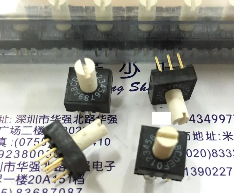 5PCS/LOT Taiwan DIP Park RH3HA-16R rotary dial switch, 16 bit 0-F positive code, 3:3 pin with handle